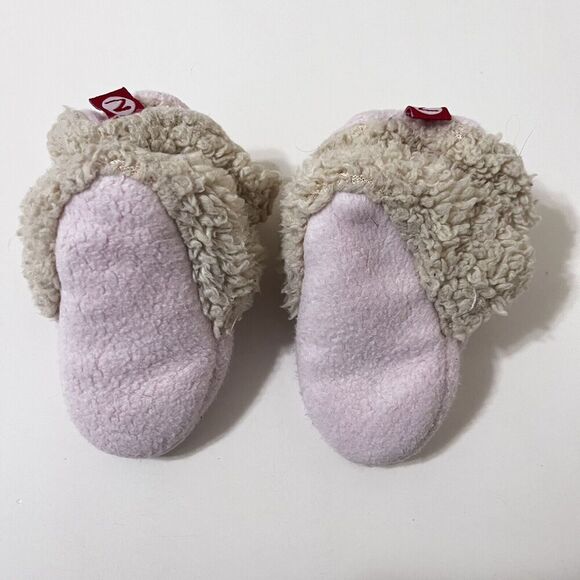 Zutano Cozie Furry Booties & Trapper Hat Set Baby Pink Girls Size 6 Months - Picture 9 of 12